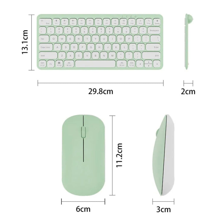 B087 2.4G Portable 78 Keys Dual Mode Wireless Bluetooth Keyboard And Mouse, Style: Keyboard Mouse Set White - Wireless Keyboard by PMC Jewellery | Online Shopping South Africa | PMC Jewellery | Buy Now Pay Later Mobicred