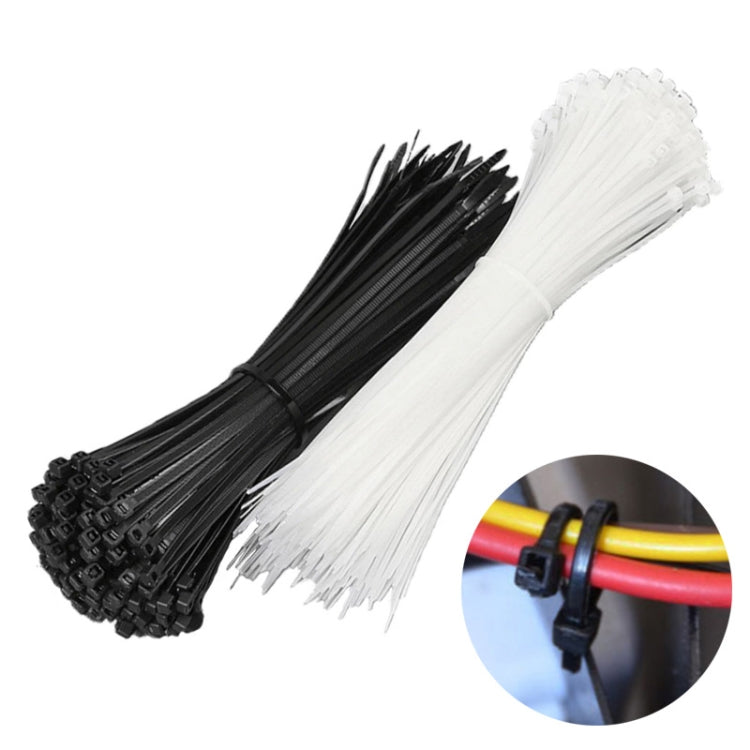 100pcs /Pack 8x450mm National Standard 7.6mm Wide Self-Locking Nylon Cable Ties Plastic Bundle Cable Ties(Black) - Cable Organizer by PMC Jewellery | Online Shopping South Africa | PMC Jewellery | Buy Now Pay Later Mobicred