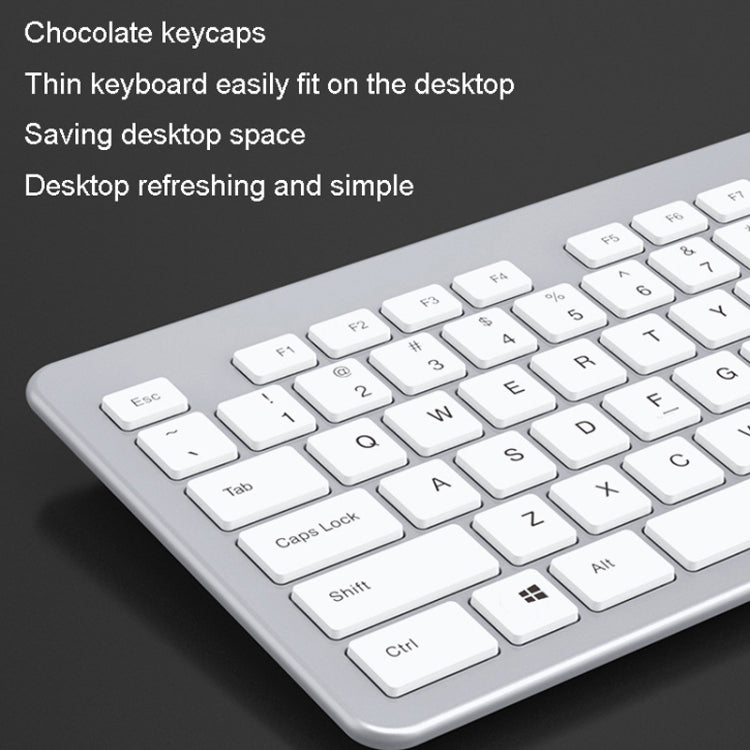 B035 2.4G Wireless Keyboard Scissor Foot Construction Silent Office Laptop External Keyboard, Color: Double-mold Bluetooth Gray - Wireless Keyboard by PMC Jewellery | Online Shopping South Africa | PMC Jewellery | Buy Now Pay Later Mobicred