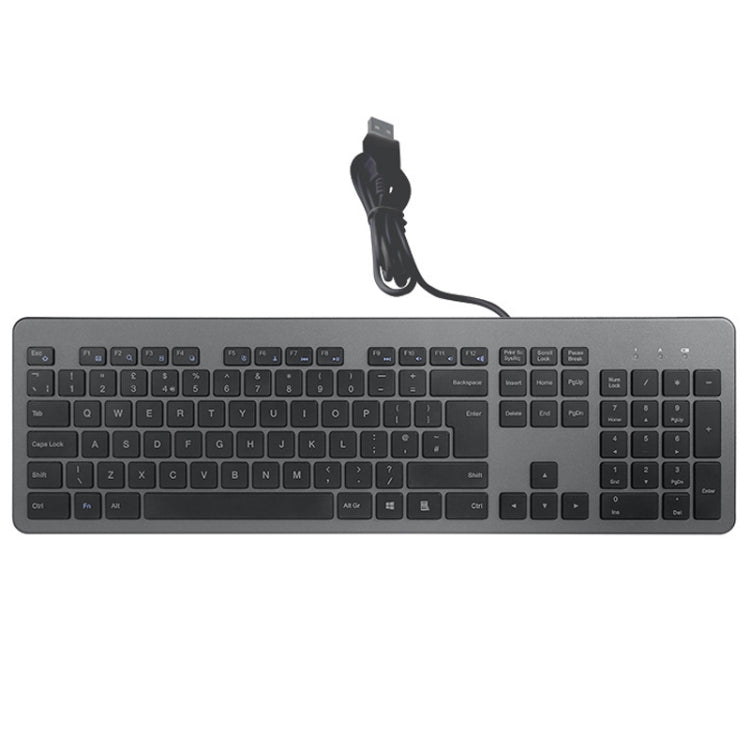 B035 104 Keys Wired Computer Keyboard Lightweight Universal Keypad(Grey) - Wired Keyboard by PMC Jewellery | Online Shopping South Africa | PMC Jewellery | Buy Now Pay Later Mobicred