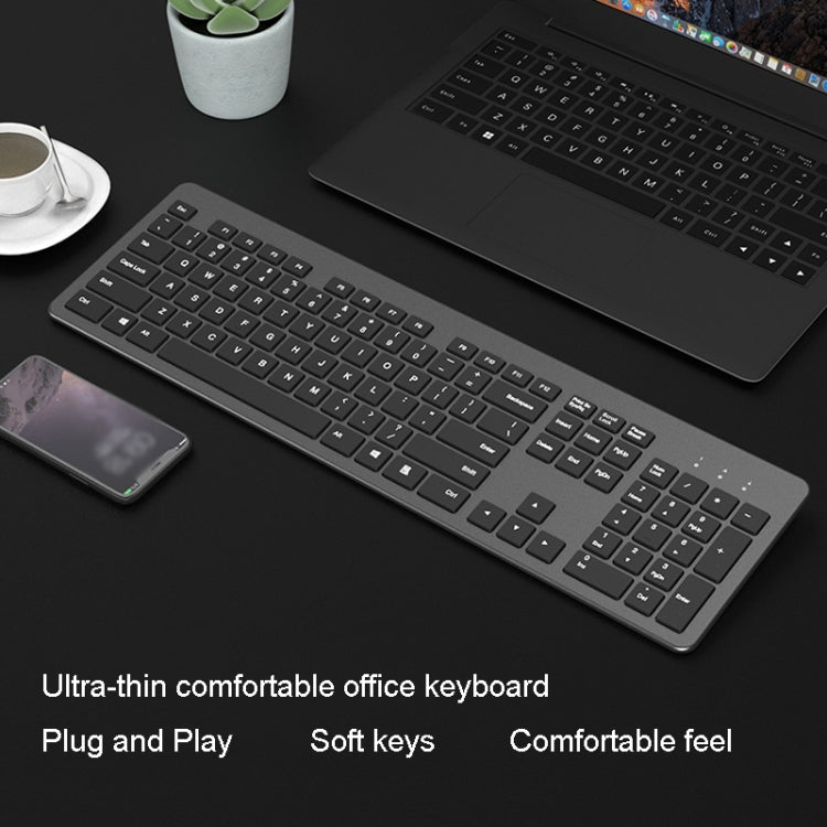 B035 104 Keys Wired Computer Keyboard Lightweight Universal Keypad(Grey) - Wired Keyboard by PMC Jewellery | Online Shopping South Africa | PMC Jewellery | Buy Now Pay Later Mobicred