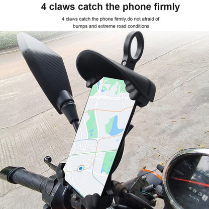 Motorcycle Sunshade Rainproof Mobile Phone Holder, Shape: Charging Handlebar Holder 18W (QC3.0) - Holder by PMC Jewellery | Online Shopping South Africa | PMC Jewellery | Buy Now Pay Later Mobicred