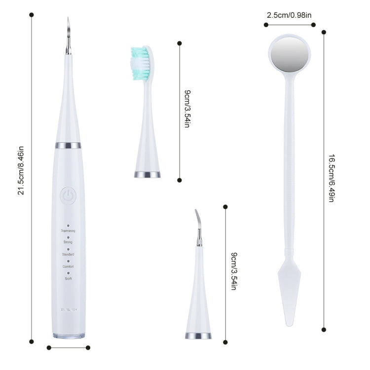 6 In 1 Electric Dental Scaler Calculus Removal Teeth Cleaning Set, Color: Black Basic - Oral Irrigators by PMC Jewellery | Online Shopping South Africa | PMC Jewellery | Buy Now Pay Later Mobicred