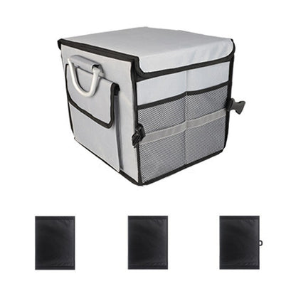 Car Trunk Storage Box Oxford Cloth Folding Organizer With Reflective Strips, Color: Small Gray - Stowing Tidying by PMC Jewellery | Online Shopping South Africa | PMC Jewellery | Buy Now Pay Later Mobicred