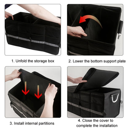 Car Trunk Storage Box Oxford Cloth Folding Organizer With Reflective Strips, Color: Large Gray - Stowing Tidying by PMC Jewellery | Online Shopping South Africa | PMC Jewellery | Buy Now Pay Later Mobicred