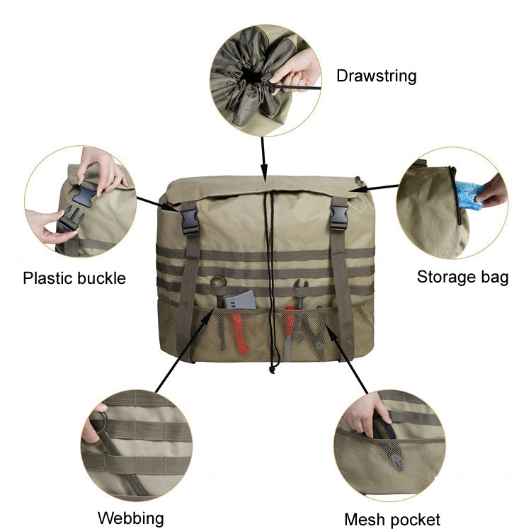 Outdoor Camping Off-road Vehicle Spare Tire Tool Miscellaneous Storage Bag, Color: Khaki - Stowing Tidying by PMC Jewellery | Online Shopping South Africa | PMC Jewellery | Buy Now Pay Later Mobicred