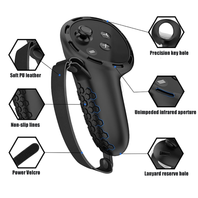 For Meta Quest 3 Controller Silicone Anti-Slip Protective Cover VR Accessories(Black) - VR Accessories by PMC Jewellery | Online Shopping South Africa | PMC Jewellery | Buy Now Pay Later Mobicred