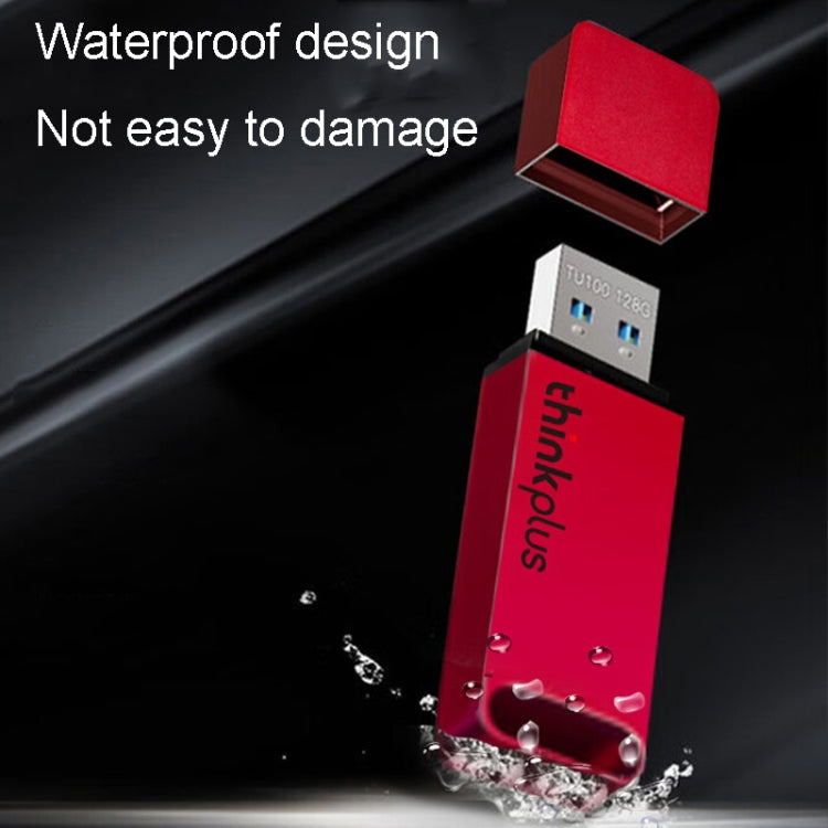 Lenovo Thinkplus TU100 USB3.1 High Speed Flash Drive Mini USB Memory Disk With Metal Plug And Cap, Capacity: 128G(Red) - USB Flash Drives by Lenovo | Online Shopping South Africa | PMC Jewellery | Buy Now Pay Later Mobicred