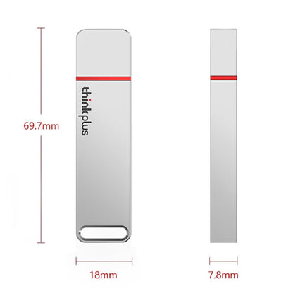 Lenovo Thinkplus TU100Pro USB3.1 Solid State Flash Drive High Capacity Metal USB Memory Disk, Size: 512G(Silver) - USB Flash Drives by Lenovo | Online Shopping South Africa | PMC Jewellery | Buy Now Pay Later Mobicred