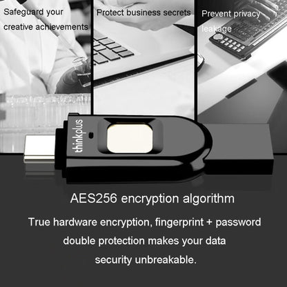 Lenovo Thinkplus TFU301 Dual Interface Type-C+USB Fingerprint Encrypted USB Flash Drive, Capacity: 32G - USB Flash Drives by Lenovo | Online Shopping South Africa | PMC Jewellery | Buy Now Pay Later Mobicred