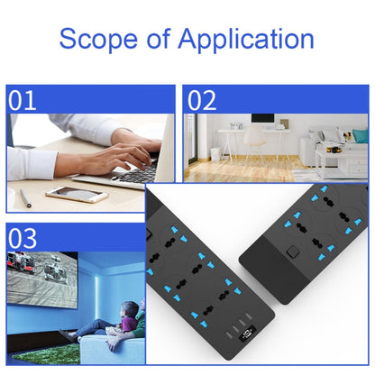 TB-T12 3000W 2m 4-USB Ports + 6-Jacks Multifunctional Flame-Retardant Socket With Switch(US Plug) - Extension Socket by PMC Jewellery | Online Shopping South Africa | PMC Jewellery | Buy Now Pay Later Mobicred