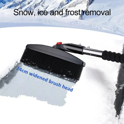 3-in-1 Car Snow Shovel Brush Kit Stainless Steel Retractable Ice Scraper(Black) - Ice Scraper by PMC Jewellery | Online Shopping South Africa | PMC Jewellery | Buy Now Pay Later Mobicred