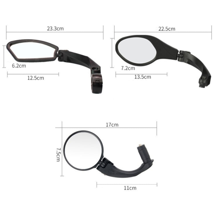 Motorcycle Wide View Rear View Mirror Bicycle Reflector, Color: Square Right - Side Mirrors by PMC Jewellery | Online Shopping South Africa | PMC Jewellery | Buy Now Pay Later Mobicred