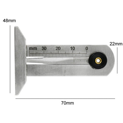 0-30mm Stainless Steel Tire Tread Vernier Depth Gauge - Electronic Test by PMC Jewellery | Online Shopping South Africa | PMC Jewellery | Buy Now Pay Later Mobicred