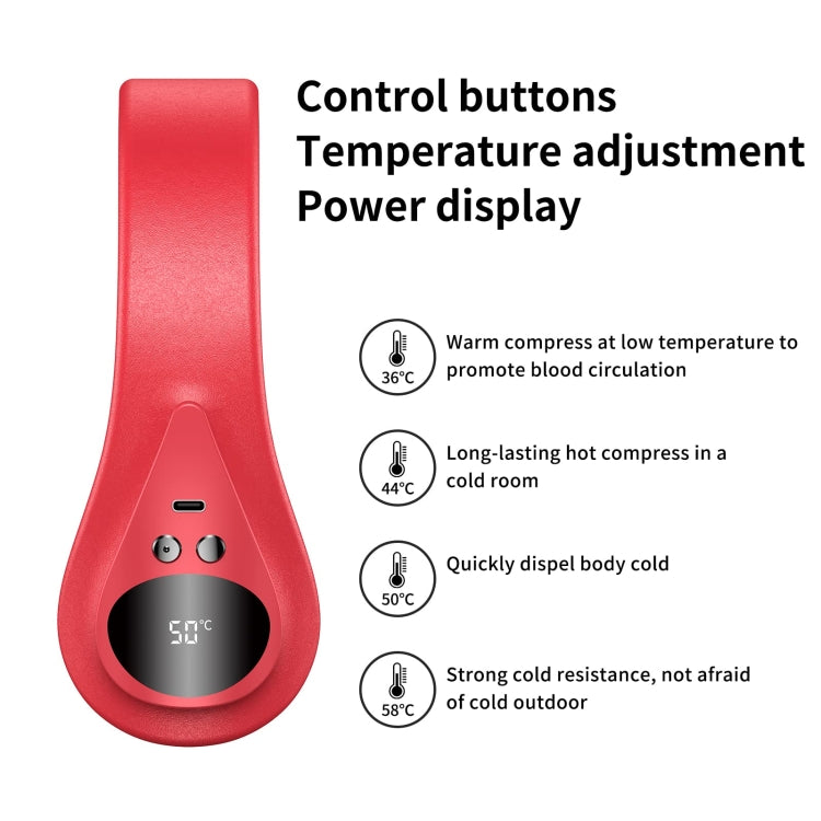 Portable Neck Warmer with Heat Therapy Adjustable Temperature(Red) - Electric Heaters by PMC Jewellery | Online Shopping South Africa | PMC Jewellery | Buy Now Pay Later Mobicred