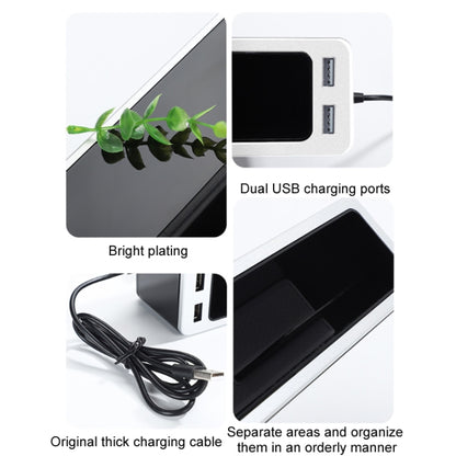 Car Seat Gap Storage Box with 2 USB Charging Port, Color:  Principal Driver Silver - Stowing Tidying by PMC Jewellery | Online Shopping South Africa | PMC Jewellery | Buy Now Pay Later Mobicred