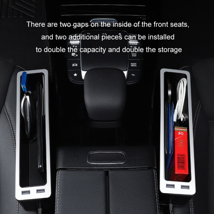 Car Seat Gap Storage Box with 2 USB Charging Port, Color: Co-pilot Red - Stowing Tidying by PMC Jewellery | Online Shopping South Africa | PMC Jewellery | Buy Now Pay Later Mobicred