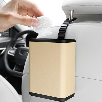 Multifunctional Car Dustbin Car Seatback Door Hanging Storage Box(Beige) - Stowing Tidying by PMC Jewellery | Online Shopping South Africa | PMC Jewellery | Buy Now Pay Later Mobicred