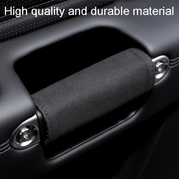 1pair Car Door Handle Decorative Anti-Scratch Cover Car Slippery Leather Inner Door Handle Protective Cover(Red) - Car Interior Mouldings by PMC Jewellery | Online Shopping South Africa | PMC Jewellery | Buy Now Pay Later Mobicred