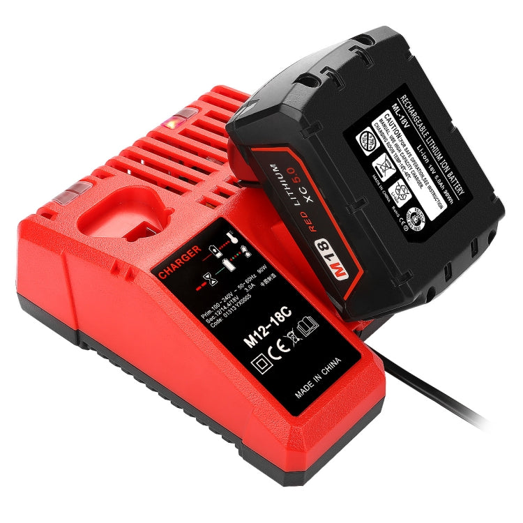 M12-18C For Milwaukee 18V Power Tools Battery Charger, Plug: EU - Electric Saws & Accessories by PMC Jewellery | Online Shopping South Africa | PMC Jewellery