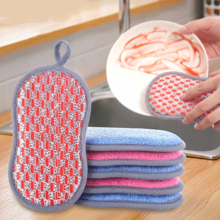 5pcs Double-sided Absorbent Kitchen Dishwashing Sponge Multifunctional Cleaning Rag, Style: Red - Cleaning Tools by PMC Jewellery | Online Shopping South Africa | PMC Jewellery | Buy Now Pay Later Mobicred