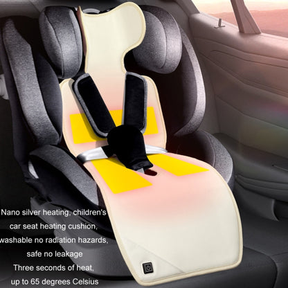 Car USB Heated Seat Cushion Winter Plush Child Seat Pad, Size: 90x32cm(Gray) - Seat Accessories by PMC Jewellery | Online Shopping South Africa | PMC Jewellery | Buy Now Pay Later Mobicred