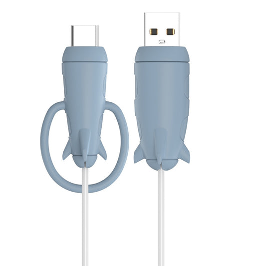 Data Line Protector For IPhone USB Type-C Charger Wire Winder Protection, Spec: Small Head Band +USB Head Light Blue - Cable Organizer by PMC Jewellery | Online Shopping South Africa | PMC Jewellery | Buy Now Pay Later Mobicred