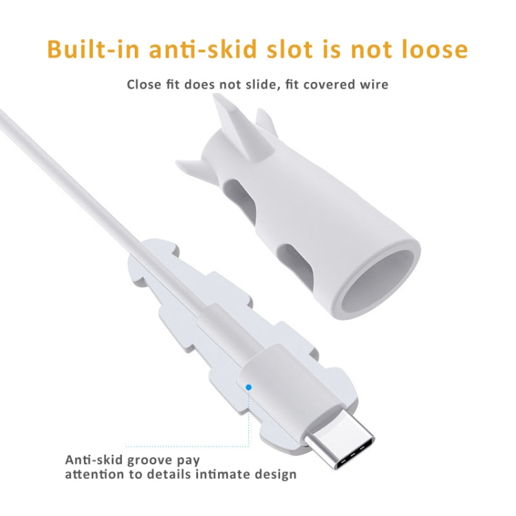 Data Line Protector For IPhone USB Type-C Charger Wire Winder Protection, Spec: Microcephaly +Small Head Band White - Cable Organizer by PMC Jewellery | Online Shopping South Africa | PMC Jewellery | Buy Now Pay Later Mobicred