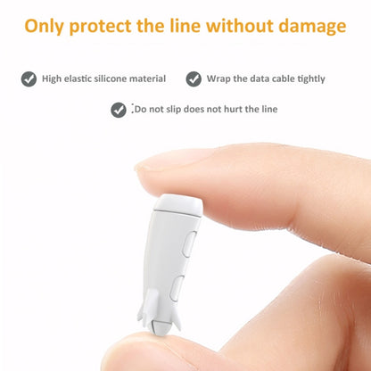 Data Line Protector For IPhone USB Type-C Charger Wire Winder Protection, Spec: Small Head Band +USB Head Light Blue - Cable Organizer by PMC Jewellery | Online Shopping South Africa | PMC Jewellery | Buy Now Pay Later Mobicred