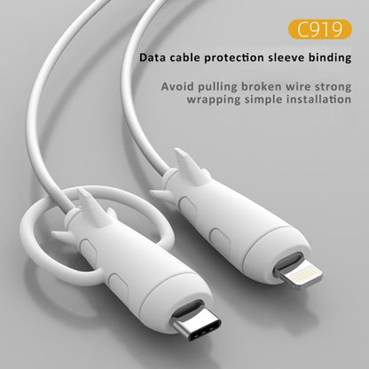 Data Line Protector For IPhone USB Type-C Charger Wire Winder Protection, Spec: Single Head Band Light Blue - Cable Organizer by PMC Jewellery | Online Shopping South Africa | PMC Jewellery | Buy Now Pay Later Mobicred