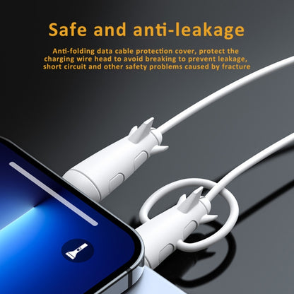 Data Line Protector For IPhone USB Type-C Charger Wire Winder Protection, Spec: Microcephaly +Small Head Band White - Cable Organizer by PMC Jewellery | Online Shopping South Africa | PMC Jewellery | Buy Now Pay Later Mobicred