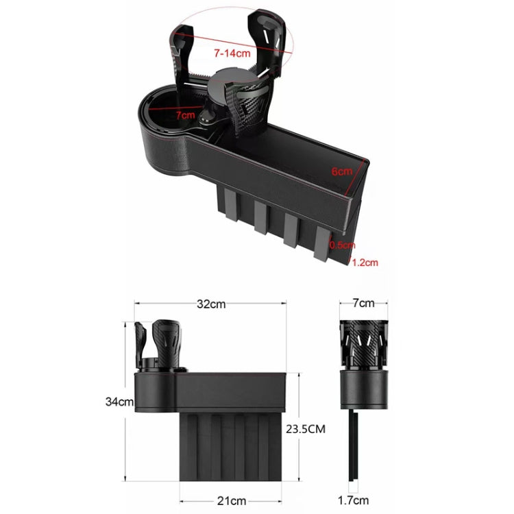 Car Seat Gap Storage Box Car Water Cup Holder Ashtray, Color: Left Carbon Fiber - Stowing Tidying by PMC Jewellery | Online Shopping South Africa | PMC Jewellery | Buy Now Pay Later Mobicred