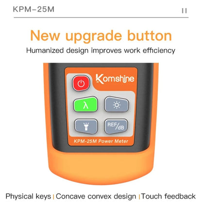 Komshine Mini Handheld Optical Power Meter Fiber Loss Measurement, Specification: KPM-25M-A/-70DBM to +6DBM - Fiber Optic Test Pen by Komshine | Online Shopping South Africa | PMC Jewellery | Buy Now Pay Later Mobicred