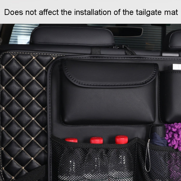 Car Trunk Leather Storage Bag Large Capacity Rear Seat Back Pouch, Style: Simple(Black) - Stowing Tidying by PMC Jewellery | Online Shopping South Africa | PMC Jewellery | Buy Now Pay Later Mobicred