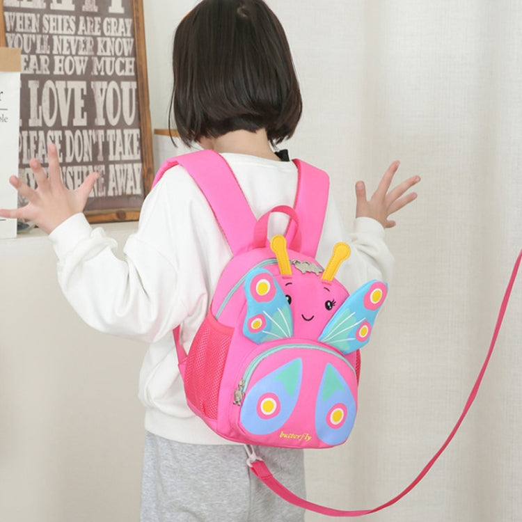 Children Schoolbag Shoulder Bag Girls Cute Cartoon Butterfly Backpack(Rose Red) - Double-shoulder Bags by PMC Jewellery | Online Shopping South Africa | PMC Jewellery