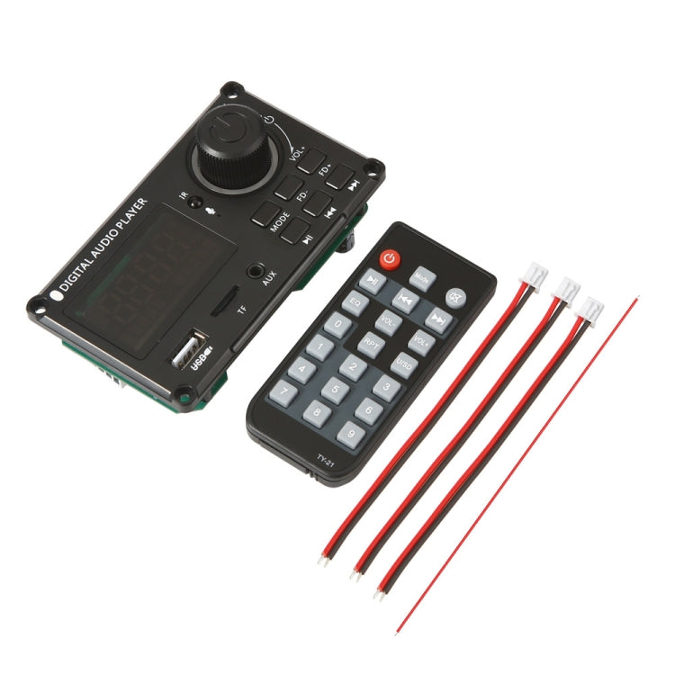 100W 12V TPA3116 Color Screen Power Amplifier Bluetooth Decoder Board With Recording Call(Small Silicone Remote Control) - Car MP3 & MP4 & MP5 by PMC TechLife | Online Shopping South Africa | PMC TechLife | Buy Now Pay Later Mobicred