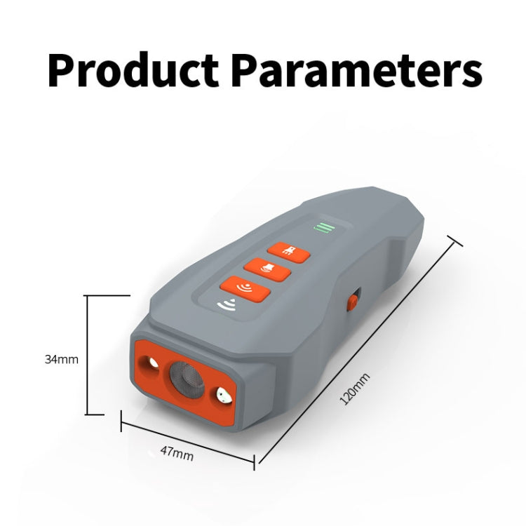LED Flashing Light Handheld Ultrasonic Bark Arrester Frequency Conversion Dog Training Device(Gray+Orange) - Training Aids by PMC TechLife | Online Shopping South Africa | PMC TechLife | Buy Now Pay Later Mobicred