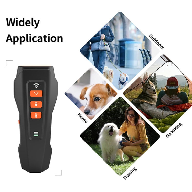 LED Flashing Light Handheld Ultrasonic Bark Arrester Frequency Conversion Dog Training Device(Dark Gray) - Training Aids by PMC Jewellery | Online Shopping South Africa | PMC Jewellery | Buy Now Pay Later Mobicred