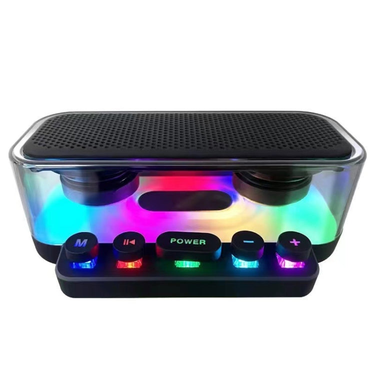 Wireless Bluetooth Speaker Subwoofer with Colorful Lights Supports U Disk(Black) - Desktop Speaker by PMC Jewellery | Online Shopping South Africa | PMC Jewellery | Buy Now Pay Later Mobicred