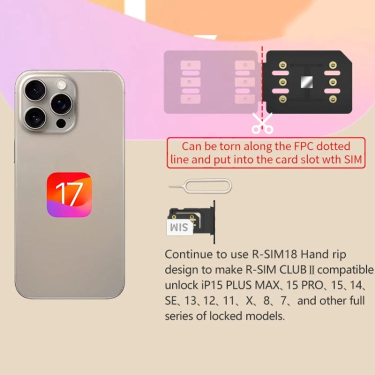 R-SIM CLUB 2 Unlock Card For IOS18 System iPhone Series - Unlock SIM Card by PMC TechLife | Online Shopping South Africa | PMC TechLife | Buy Now Pay Later Mobicred