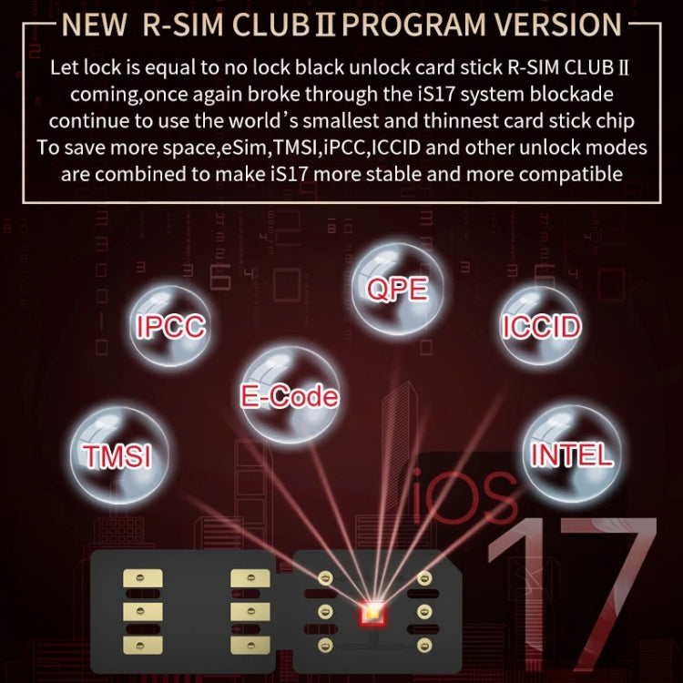 R-SIM CLUB 2 Unlock Card For IOS18 System iPhone Series - Unlock SIM Card by PMC TechLife | Online Shopping South Africa | PMC TechLife | Buy Now Pay Later Mobicred