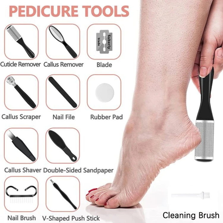 10pcs/set Household Electric Dead Skin Peeling Foot Grinder, Color: Gold - Grinding Tools & Accessories by PMC Jewellery | Online Shopping South Africa | PMC Jewellery | Buy Now Pay Later Mobicred