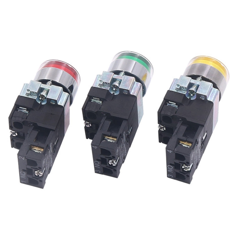 CHINT NP2-BW3561/220V 1 NO Pushbutton Switches With LED Light Silver Alloy Contact Push Button - Car Switches by CHINT | Online Shopping South Africa | PMC Jewellery | Buy Now Pay Later Mobicred