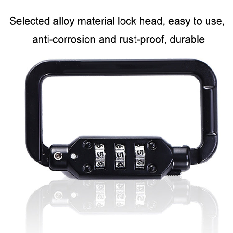 Universal Safety Code Wire Rope Helmet Lock for Motorcycles Bicycles, Black+Storage Bag - Bicycle Locks & Bicycle Pumps by PMC TechLife | Online Shopping South Africa | PMC TechLife