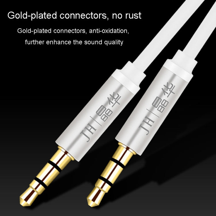 JINGHUA Audio Cable 3.5mm Male To Male AUX Audio Adapter Cable, Size: 1.2m(3 Knots White) - Video & Audio Cable by JINGHUA | Online Shopping South Africa | PMC Jewellery | Buy Now Pay Later Mobicred