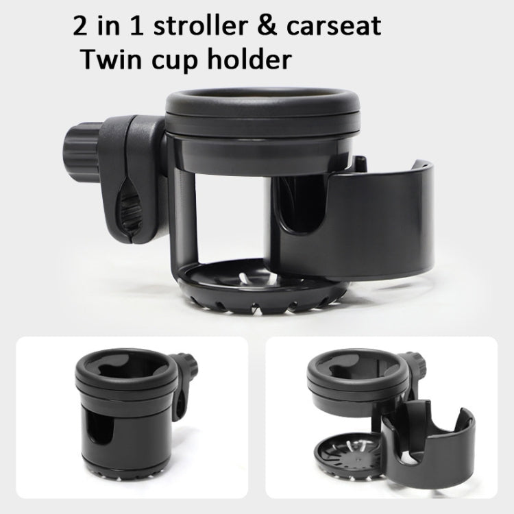 2 In 1 Baby Stroller Cup Holder Pram Milk Bottle Holder(Black) - Strollers Accessories by PMC TechLife | Online Shopping South Africa | PMC TechLife