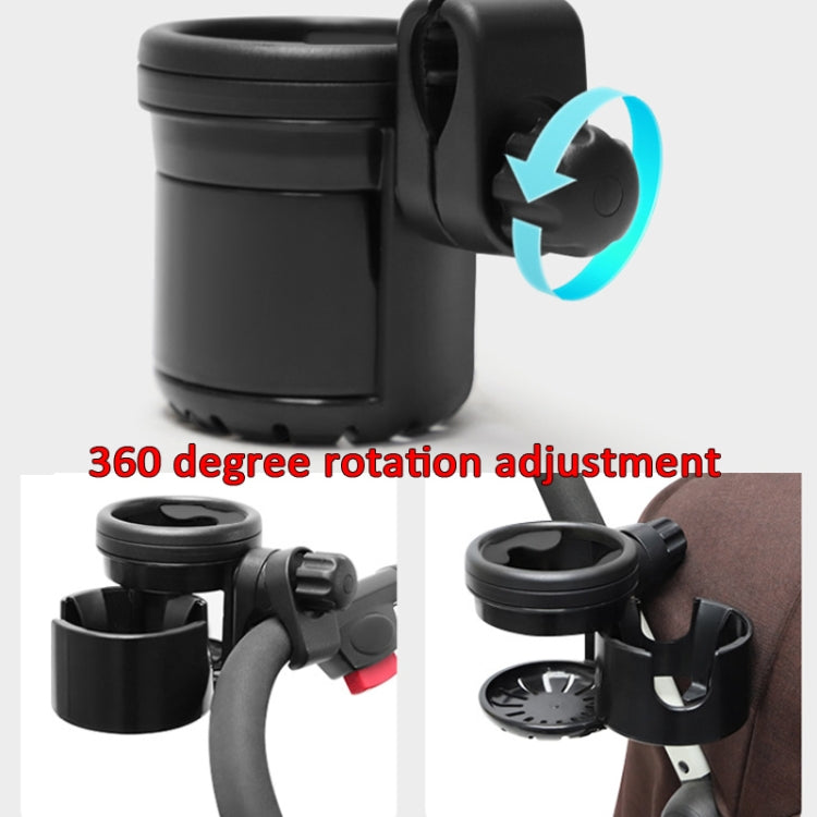 2 In 1 Baby Stroller Cup Holder Pram Milk Bottle Holder(Black) - Strollers Accessories by PMC Jewellery | Online Shopping South Africa | PMC Jewellery