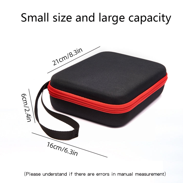 For DJI Osmo Pocket 3 Storage Bag Pocket Camera Handbag(Black Shell Red Inner) - Case & Bags by PMC TechLife | Online Shopping South Africa | PMC TechLife | Buy Now Pay Later Mobicred
