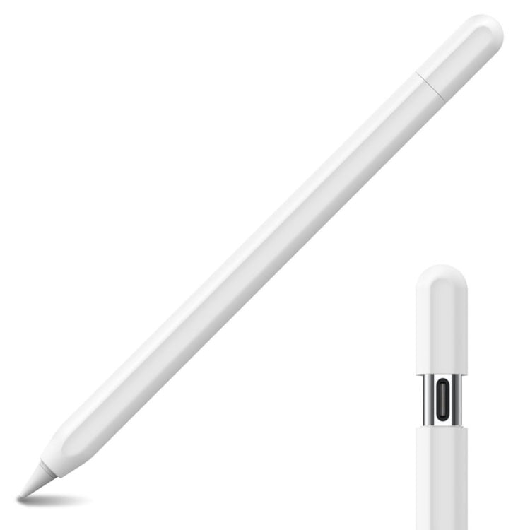 For Apple Pencil (USB-C) AhaStyle PT65-3 Silicone Same Color Protective Case(White) - Pencil Accessories by AhaStyle | Online Shopping South Africa | PMC Jewellery | Buy Now Pay Later Mobicred