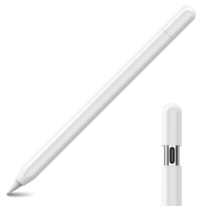 For Apple Pencil (USB-C) AhaStyle PT65-3 Silicone Same Color Protective Case(White) - Pencil Accessories by AhaStyle | Online Shopping South Africa | PMC Jewellery | Buy Now Pay Later Mobicred